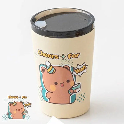 Cute Stainless steel Dudu and Bubu Peach and Goma Bottles and Cups - DuduBubuShop.com