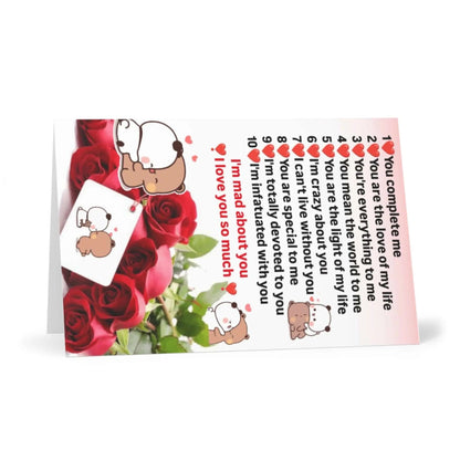 Dudu and Bubu 10 reasons why i love you card - DuduBubuShop.com