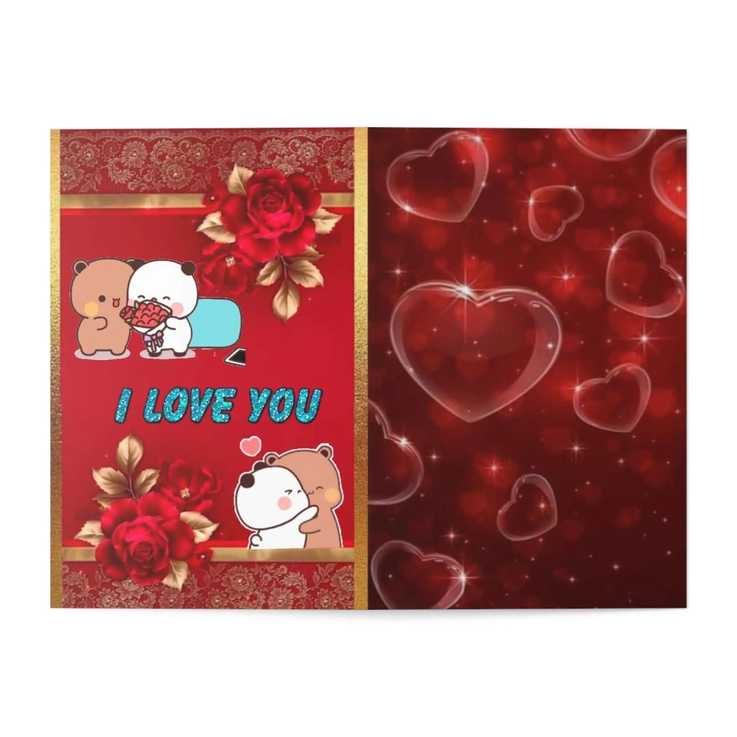 Dudu and bubu I love you card - DuduBubuShop.com