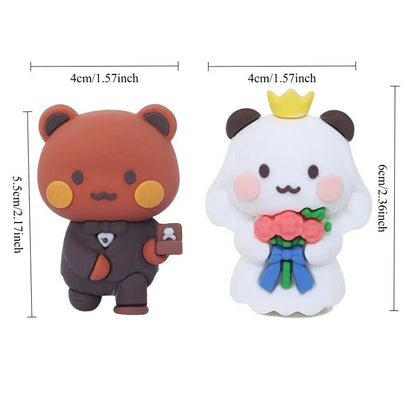 Hot Bubu and Dudu Panda Bear Figure Doll Wedding Figurine Kawaii Action Toy Collection Ornaments for Fans Girls Children Gift - DuduBubuShop.com
