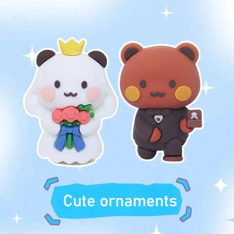 Hot Bubu and Dudu Panda Bear Figure Doll Wedding Figurine Kawaii Action Toy Collection Ornaments for Fans Girls Children Gift - DuduBubuShop.com