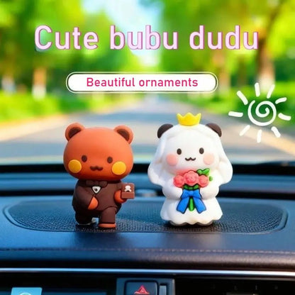 Hot Bubu and Dudu Panda Bear Figure Doll Wedding Figurine Kawaii Action Toy Collection Ornaments for Fans Girls Children Gift - DuduBubuShop.com