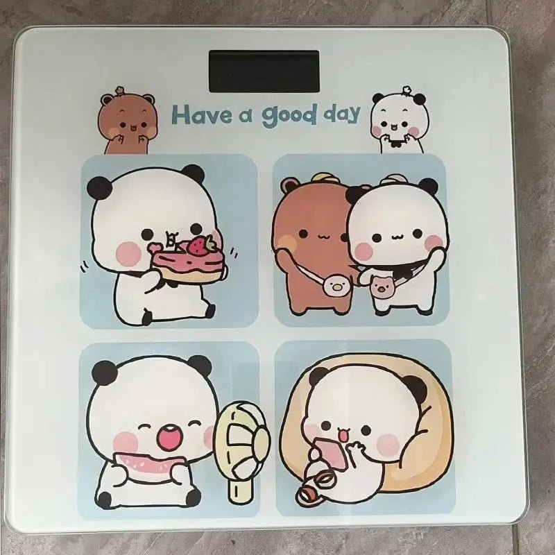 Household Digital Scale Panda Bubu And Yier Digital Scale Cute Bubu And Dudu Cartoon Weighing Scale Rechargeable Smart Display - DuduBubuShop.com