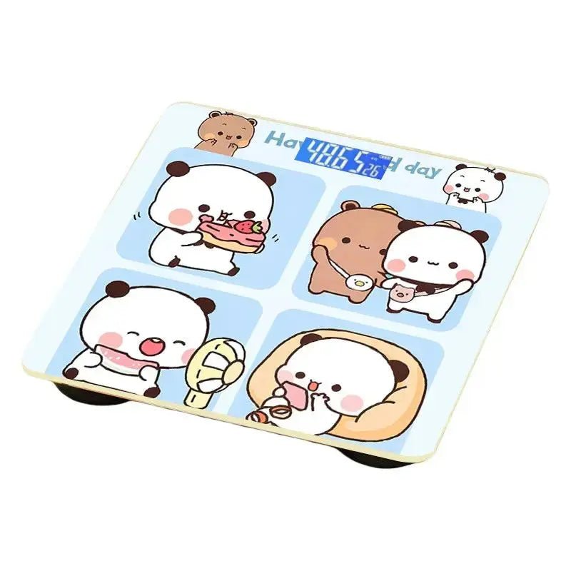 Household Digital Scale Panda Bubu And Yier Digital Scale Cute Bubu And Dudu Cartoon Weighing Scale Rechargeable Smart Display - DuduBubuShop.com