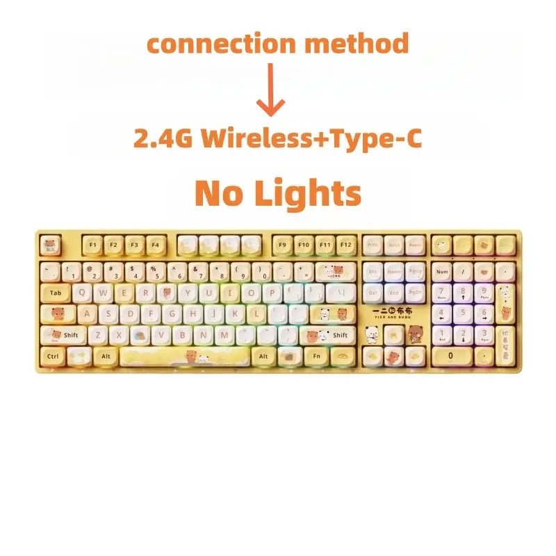 Official Original Panda Bubu And Dudu Keyboard And Mouse - Panda Bubu And Yier Cartoon Keyboard Mouse ,Cute Festival Gift - DuduBubuShop.com