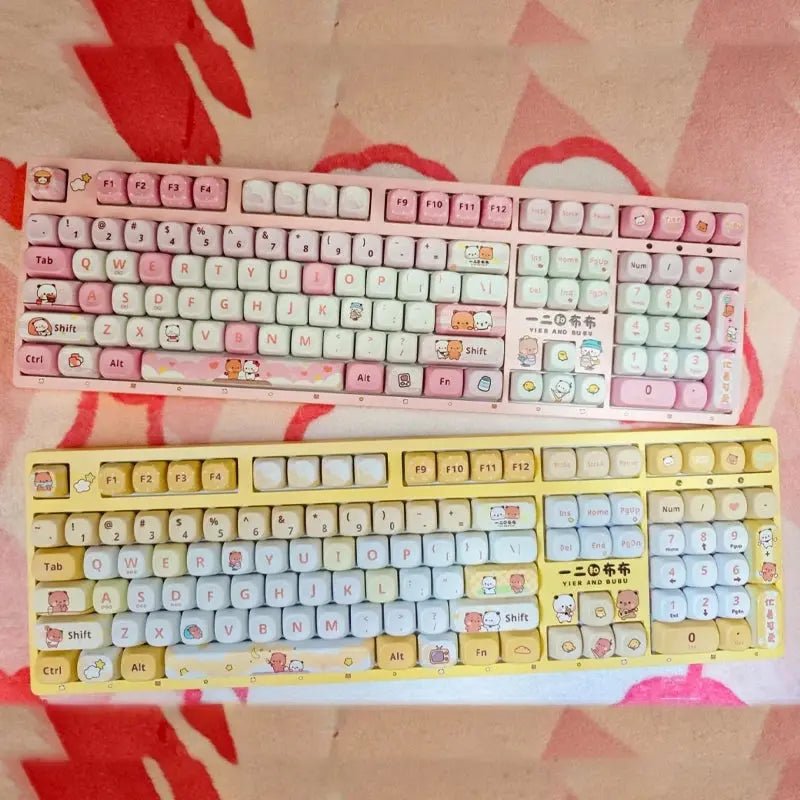 Official Original Panda Bubu And Dudu Keyboard And Mouse - Panda Bubu And Yier Cartoon Keyboard Mouse ,Cute Festival Gift - DuduBubuShop.com