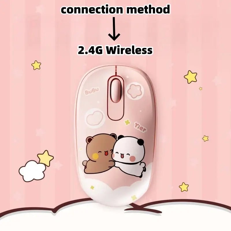 Official Original Panda Bubu And Dudu Keyboard And Mouse - Panda Bubu And Yier Cartoon Keyboard Mouse ,Cute Festival Gift - DuduBubuShop.com