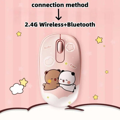 Official Original Panda Bubu And Dudu Keyboard And Mouse - Panda Bubu And Yier Cartoon Keyboard Mouse ,Cute Festival Gift - DuduBubuShop.com