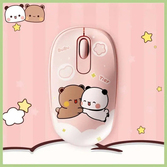 Official Original Panda Bubu And Dudu Keyboard And Mouse - Panda Bubu And Yier Cartoon Keyboard Mouse ,Cute Festival Gift - DuduBubuShop.com