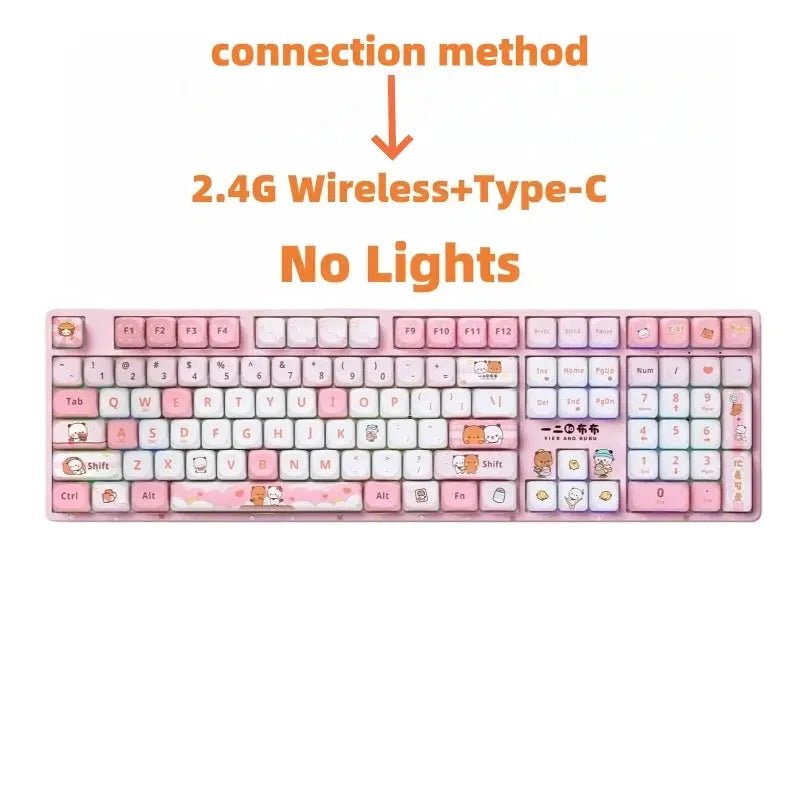 Official Original Panda Bubu And Dudu Keyboard And Mouse - Panda Bubu And Yier Cartoon Keyboard Mouse ,Cute Festival Gift - DuduBubuShop.com