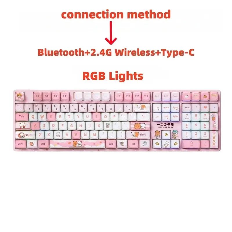 Official Original Panda Bubu And Dudu Keyboard And Mouse - Panda Bubu And Yier Cartoon Keyboard Mouse ,Cute Festival Gift - DuduBubuShop.com