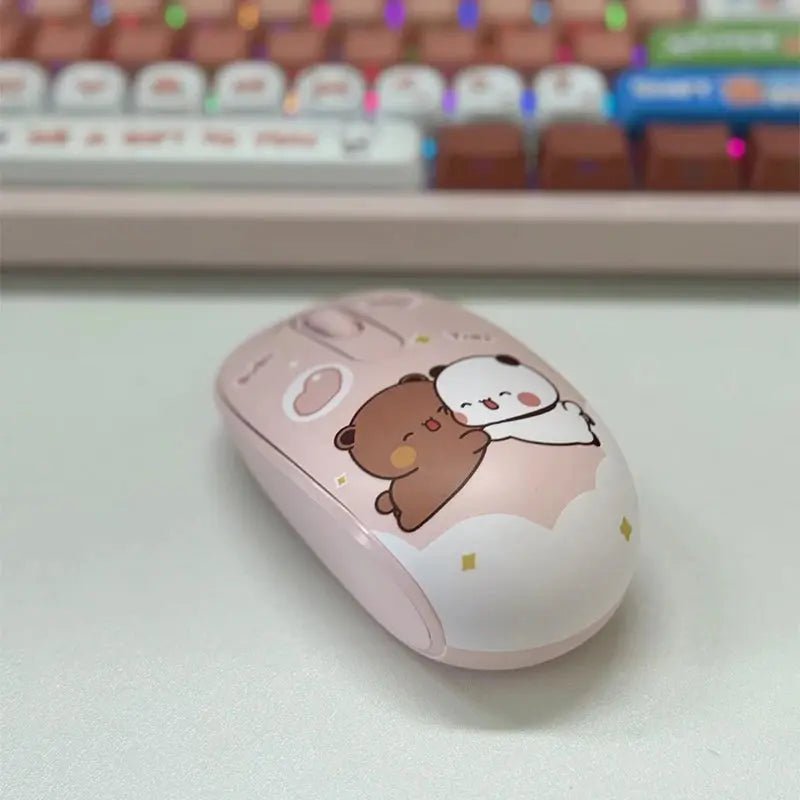 Official Original Panda Bubu And Dudu Keyboard And Mouse - Panda Bubu And Yier Cartoon Keyboard Mouse ,Cute Festival Gift - DuduBubuShop.com