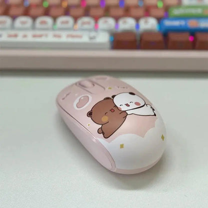 Official Original Panda Bubu And Dudu Keyboard And Mouse - Panda Bubu And Yier Cartoon Keyboard Mouse ,Cute Festival Gift - DuduBubuShop.com