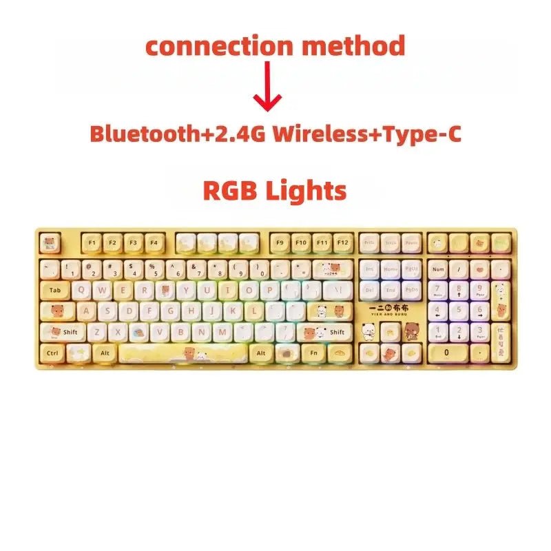 Official Original Panda Bubu And Dudu Keyboard And Mouse - Panda Bubu And Yier Cartoon Keyboard Mouse ,Cute Festival Gift - DuduBubuShop.com