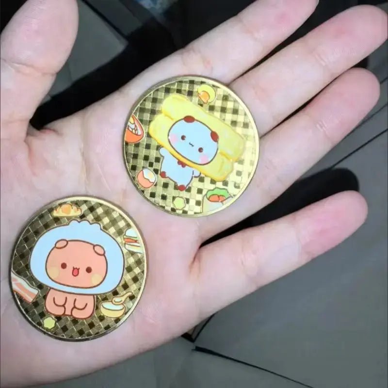 Panda Bubu And Yier Commemorative Coin Cartoon Panda Bubu And Dudu Collect Commemorative Coins Valentine'S Day Gift Couple Gift - DuduBubuShop.com