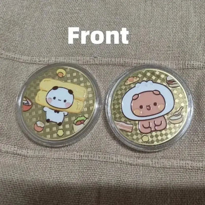 Panda Bubu And Yier Commemorative Coin Cartoon Panda Bubu And Dudu Collect Commemorative Coins Valentine'S Day Gift Couple Gift - DuduBubuShop.com