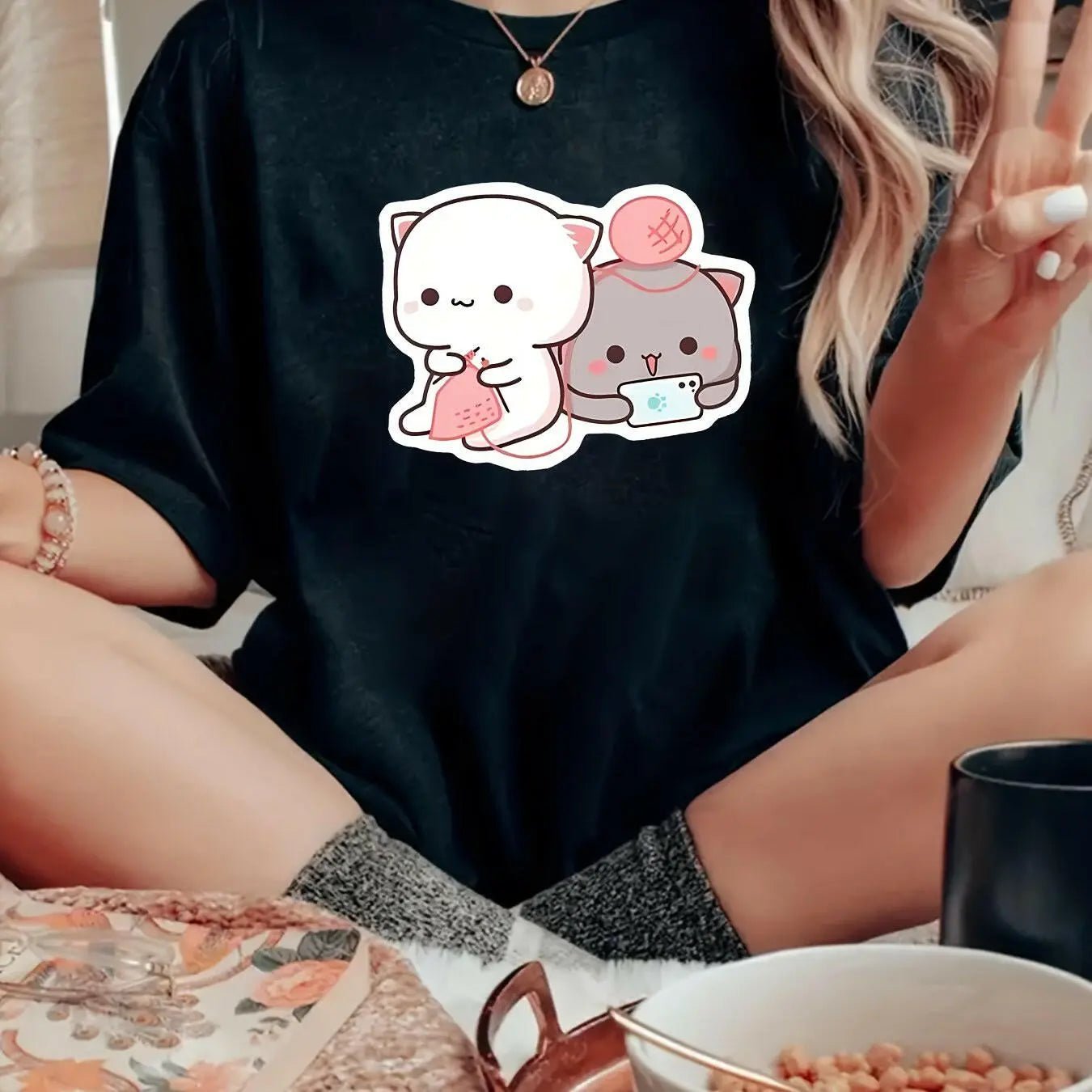 Peach and Goma T-Shirts - DuduBubuShop.com