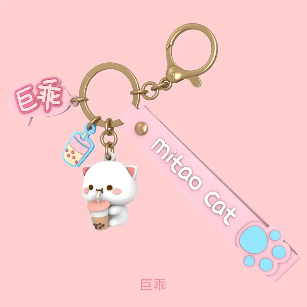 Peach & Goma Cat Keychains - DuduBubuShop.com