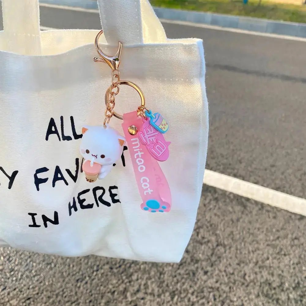 Peach & Goma Cat Keychains - DuduBubuShop.com
