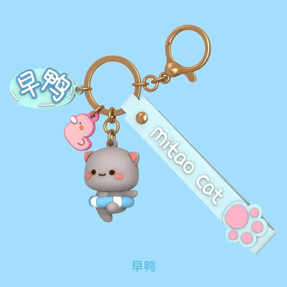 Peach & Goma Cat Keychains - DuduBubuShop.com