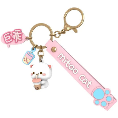 Peach & Goma Cat Keychains - DuduBubuShop.com