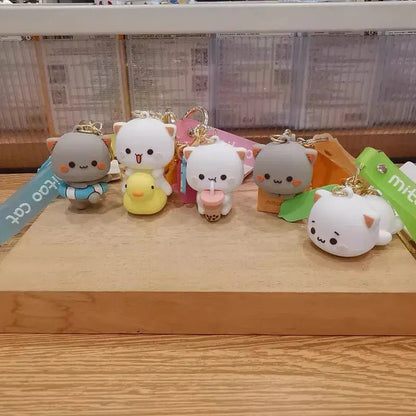 Peach & Goma Cat Keychains - DuduBubuShop.com