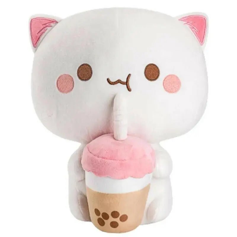 Peach Plush Cat – Soft and Cuddly Kawaii Plush - DuduBubuShop.com