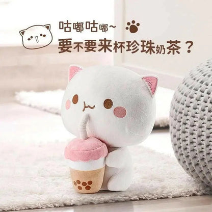 Peach Plush Cat – Soft and Cuddly Kawaii Plush - DuduBubuShop.com