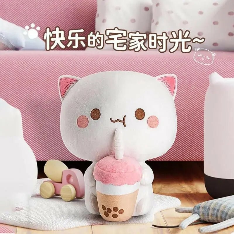 Peach Plush Cat – Soft and Cuddly Kawaii Plush - DuduBubuShop.com